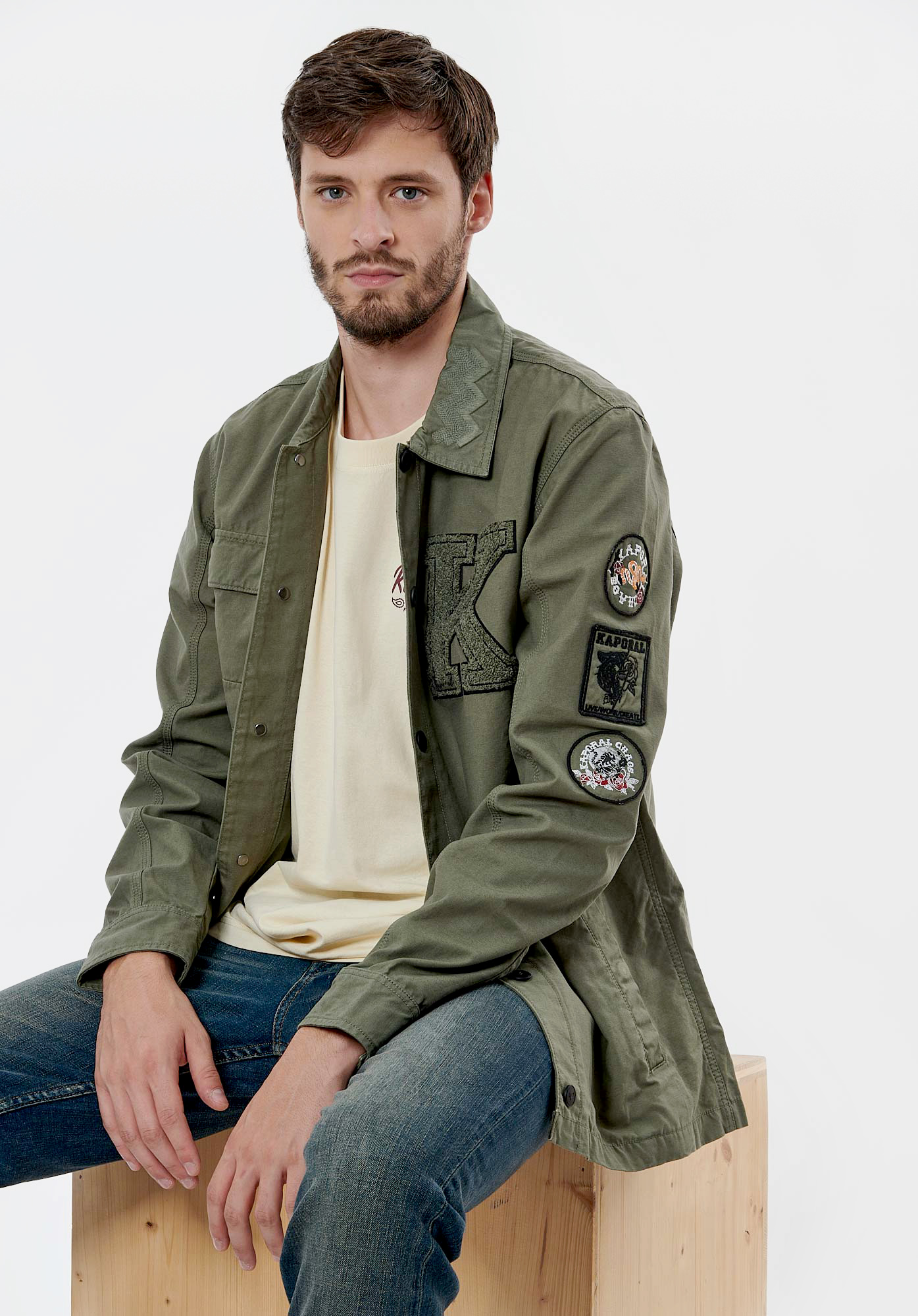 CRAIG  Veste kaki homme 100% coton