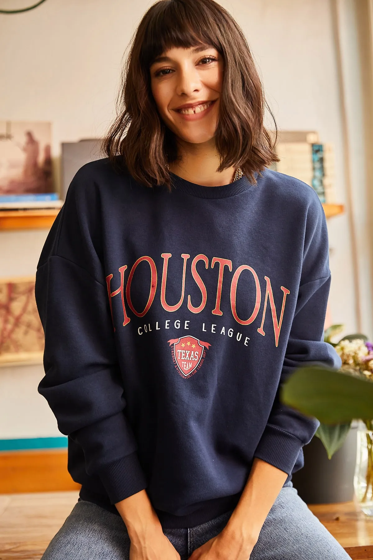 Olalook  Sweatshirt - Dunkelblau - Relaxed Fit