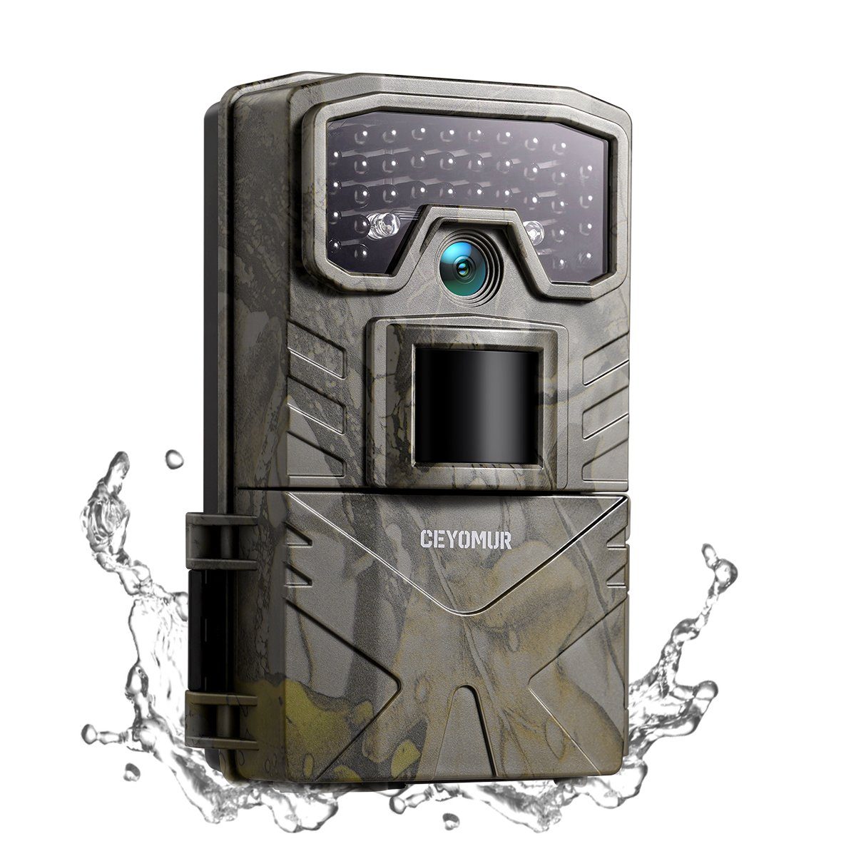 CEYOMUR Wildkamera mit Bewegungsmelder Nachtsicht, Wildtierkamera Wildkamera (1080P/20MP, IP66 Wasserdicht, 850nm IR)