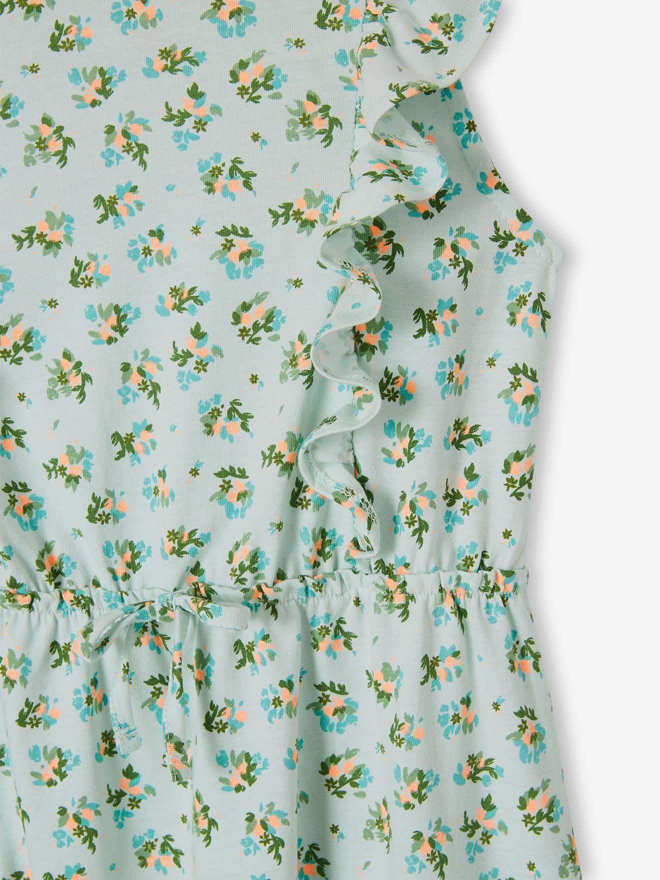 Vertbaudet Mädchen Kleid mit Volants Oeko-Tex - rosa