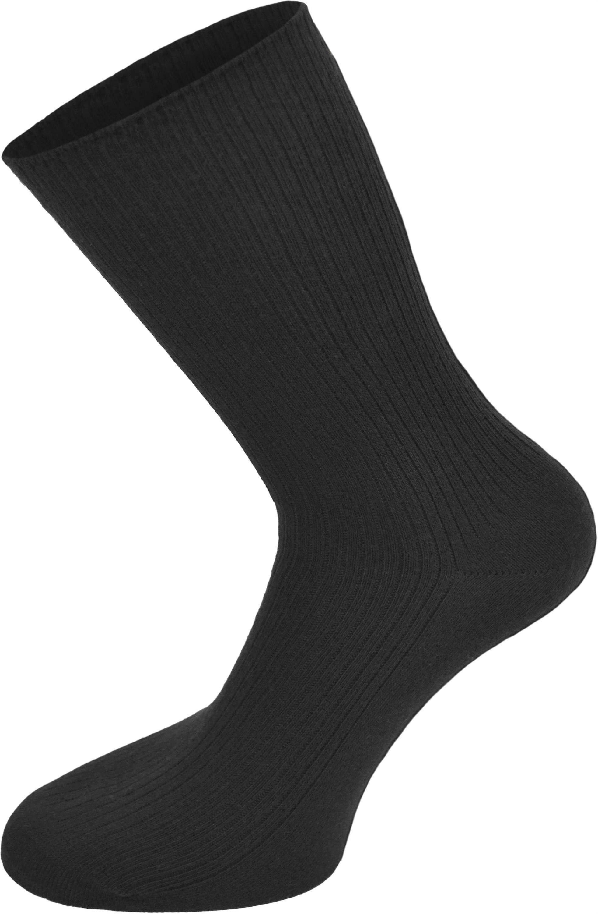 normani Diabetikersocken 10 Paar Berufssocken Ripp (10 Paar) hygienisch, geruchshemmend und atmungsaktiv, ohne einschneidendes Bündchen