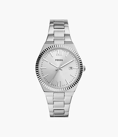 Fossil Uhr Scarlette 3-Zeiger-Werk Datum Edelstahl