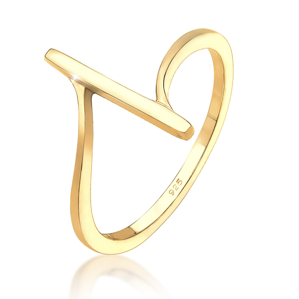 Elli Elli Bague Bague à ruban Géo Formes Cool Basic Minimal Bague