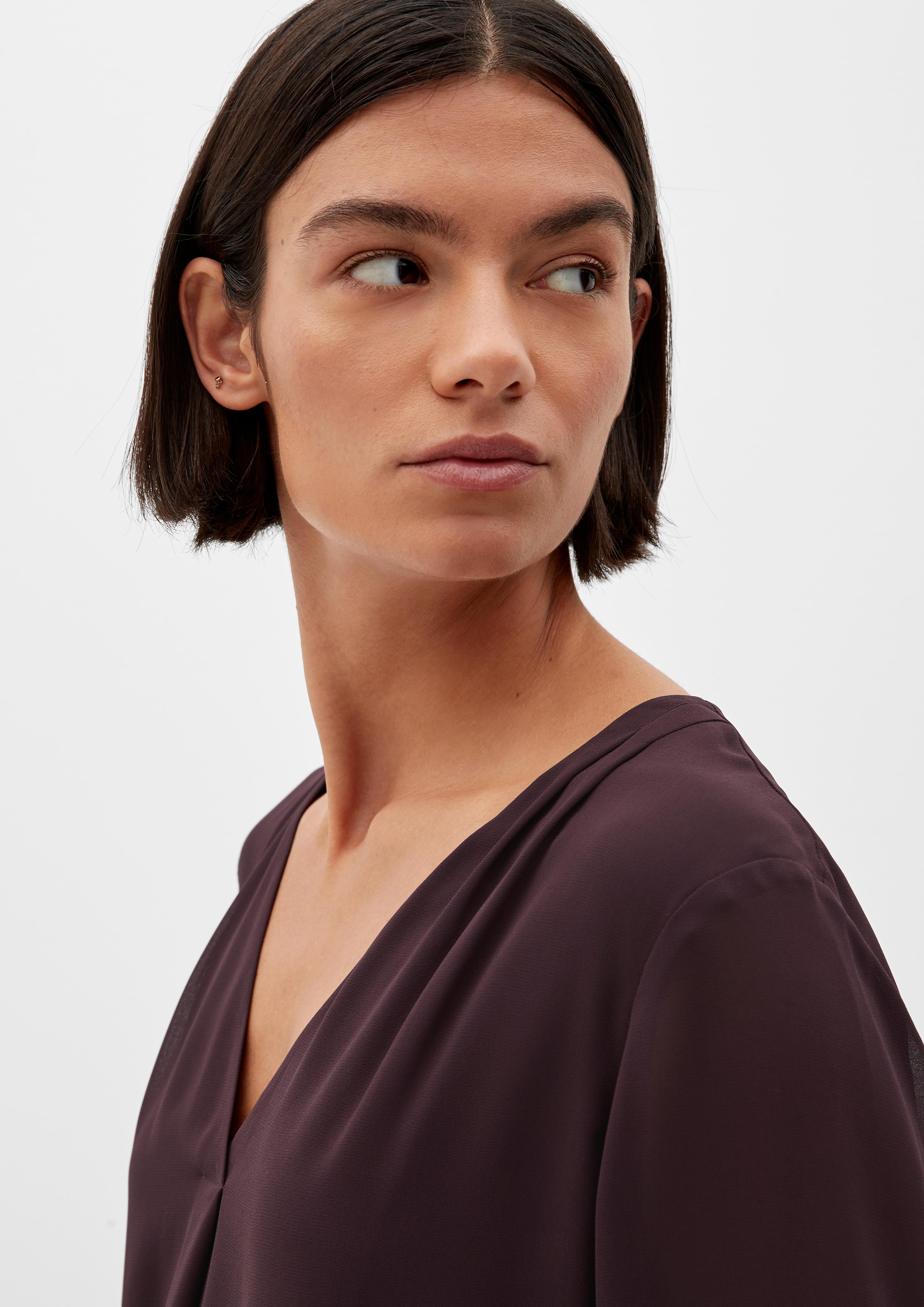 Double-Layer-Bluse mit 3/4-Ärmeln  2121899-4989