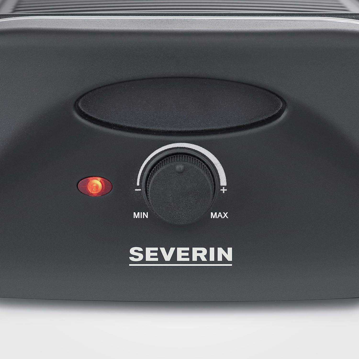 Severin Raclette Raclette-Grill, Raclette mit Grillplatte und 8 Raclette Pfännchen
