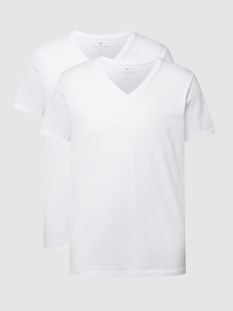 T-Shirt aus Bio-Baumwolle im 2er-Pack in weiß