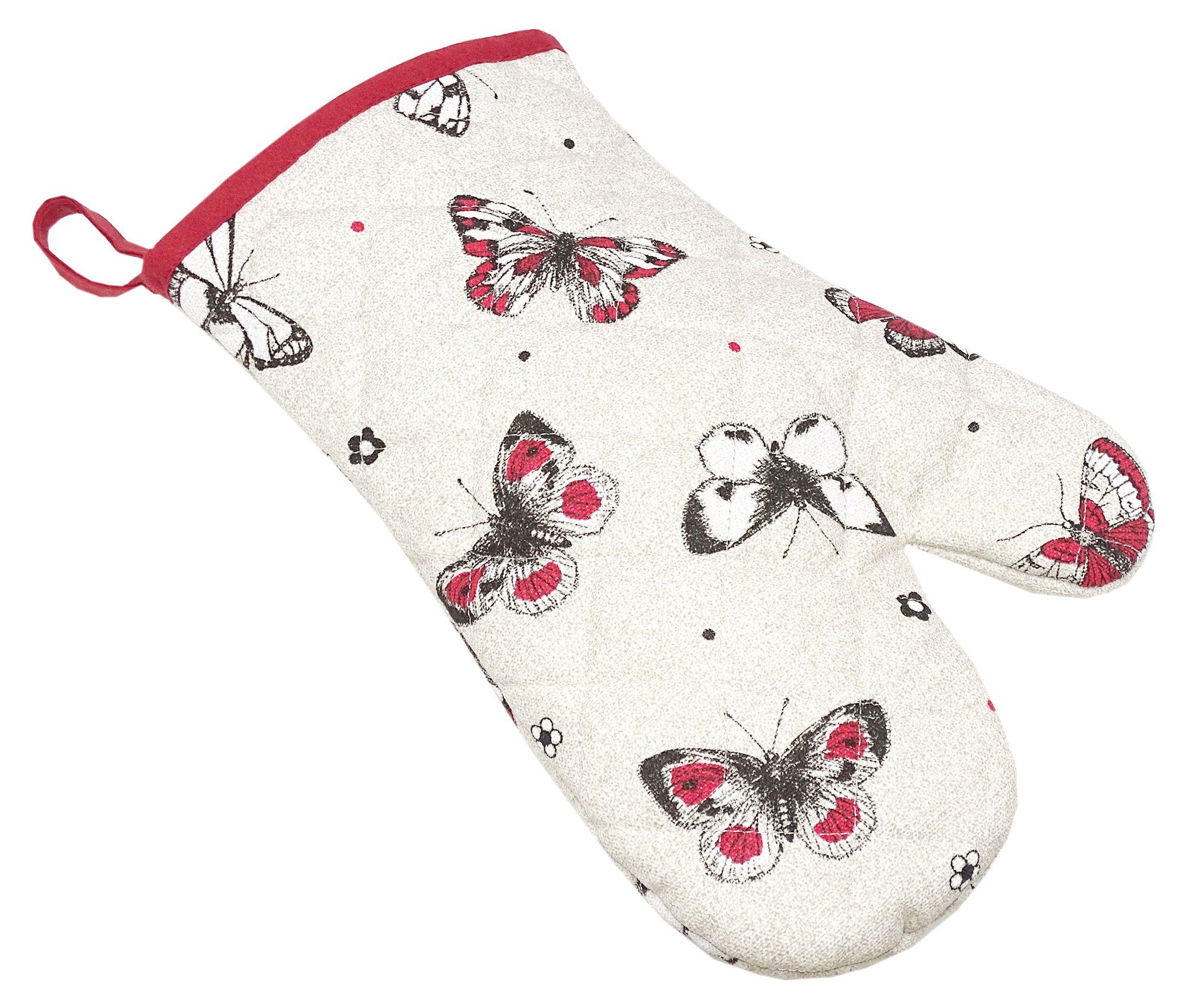 Lashuma Topfhandschuhe Schmetterling, (Set, 2-tlg), Ofenhandschuh 2er Set, Küchenhandschuhe 30 x 20 cm