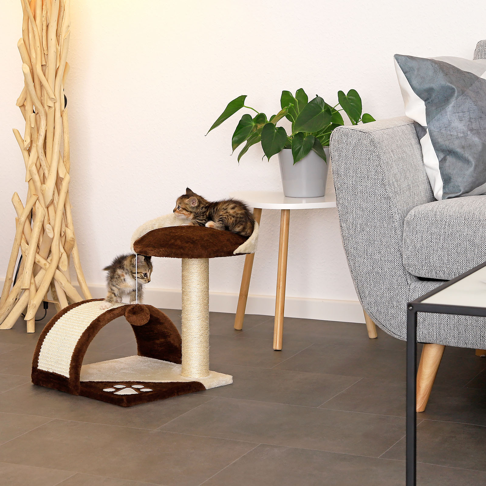 Lionto Kratzbäume Lionto Kratzbaum Höhe 43 cm braun/ beige