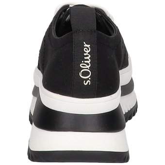 s.Oliver Plateau Sneaker in schwarz