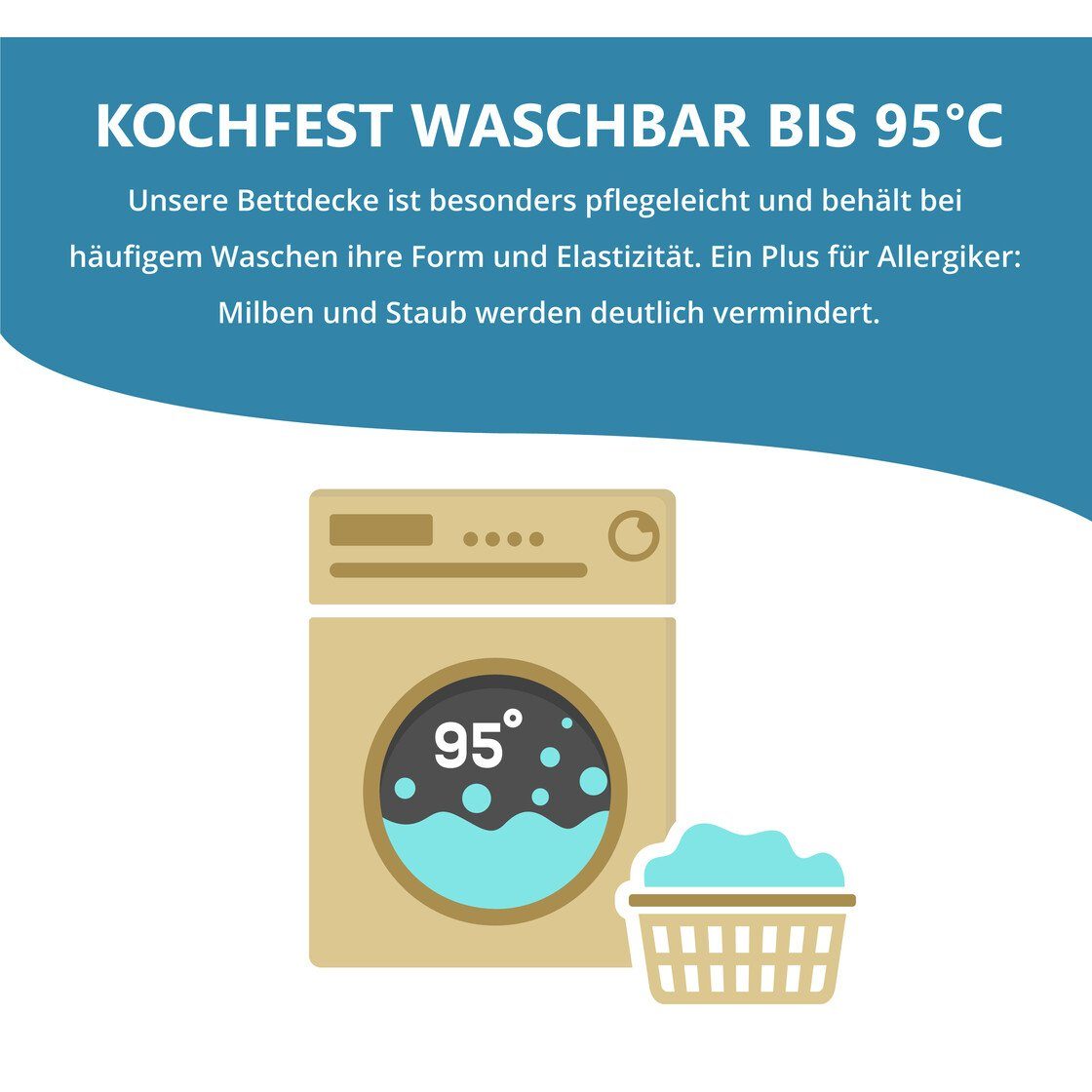 Einziehdecke, Schlafmond Medicus Clean Ganzjahresdecke, Schlafmond, Füllung: 100 % Polyester, silikonisierte Hohlfaser Schlafmond HYPER-WASH, Bezug: 100 % Baumwolle-Perkal, Soft-Ausführung