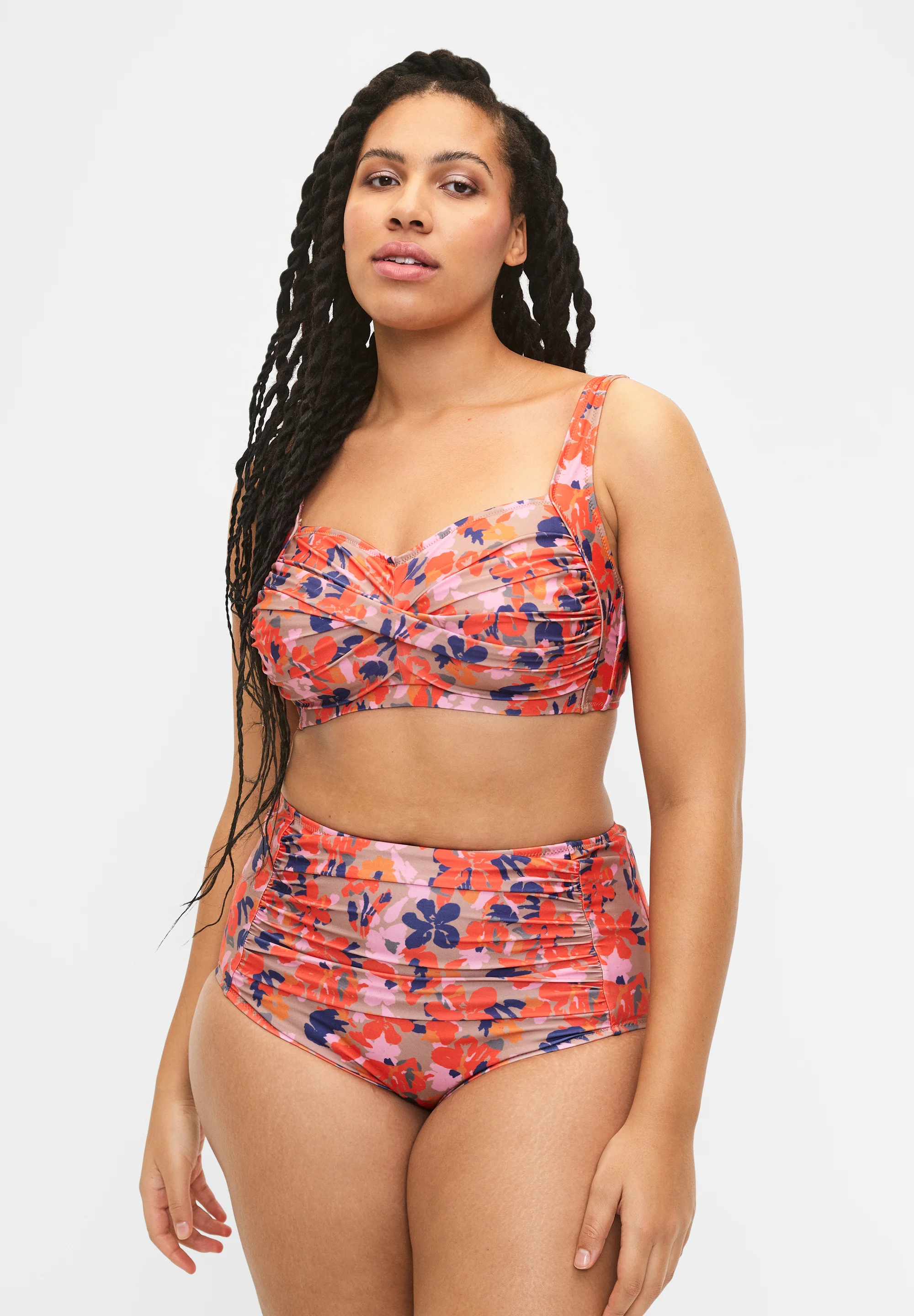 Zizzi BRAGUITA DE TALLE EXTRA ALTO CON ESTAMPADO - Braguita de bikini