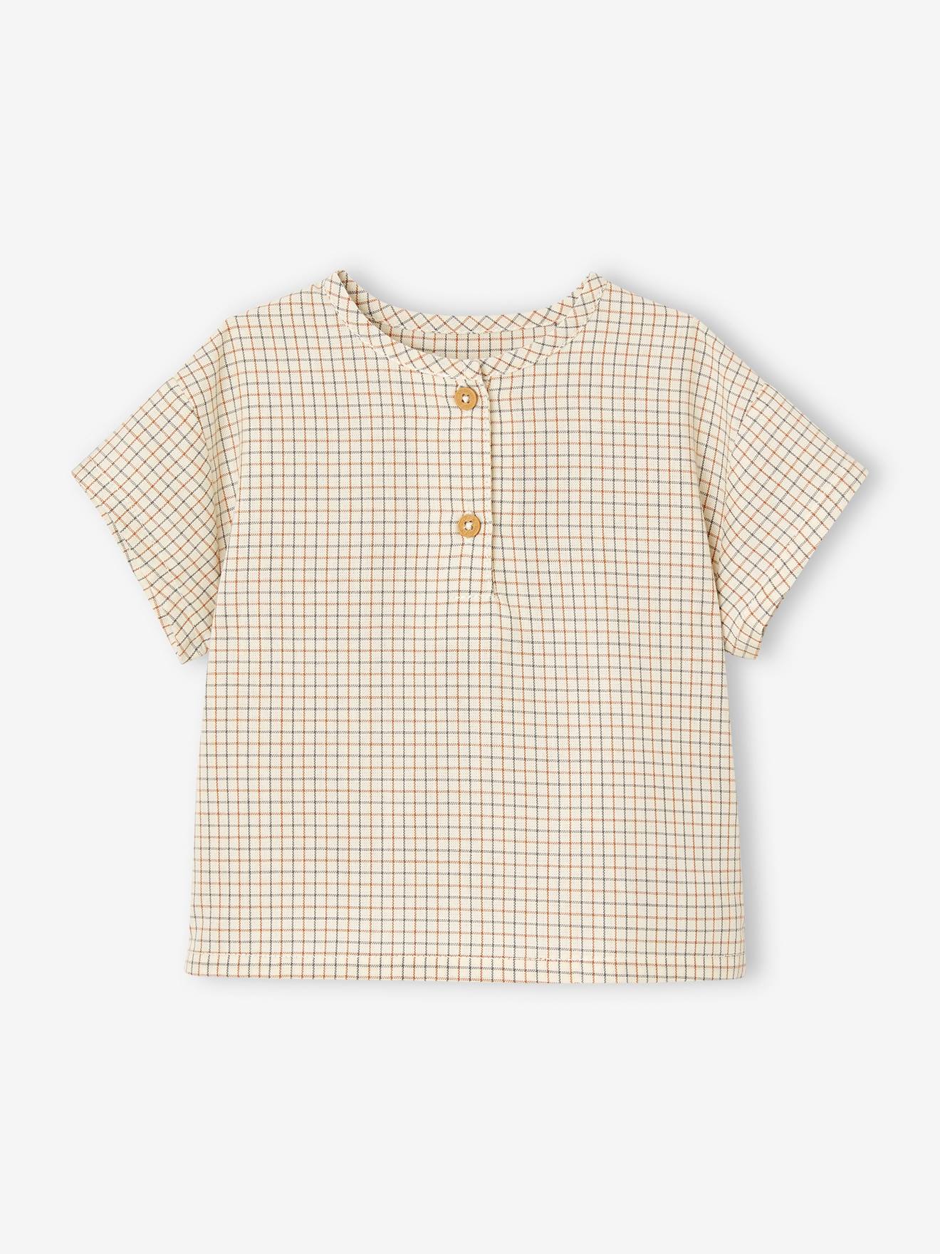 Vertbaudet Baby-Set: T-Shirt & Shorts - graugrün
