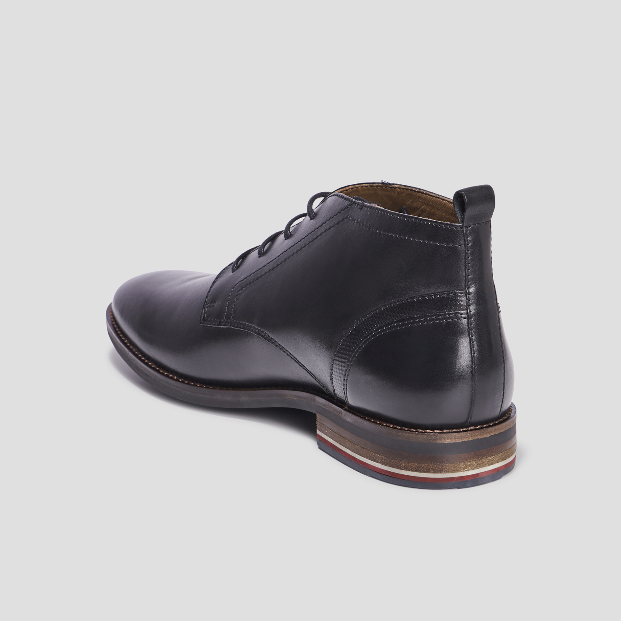 Bottines à lacets en cuir Brimstone Brek noir homme | La Halle