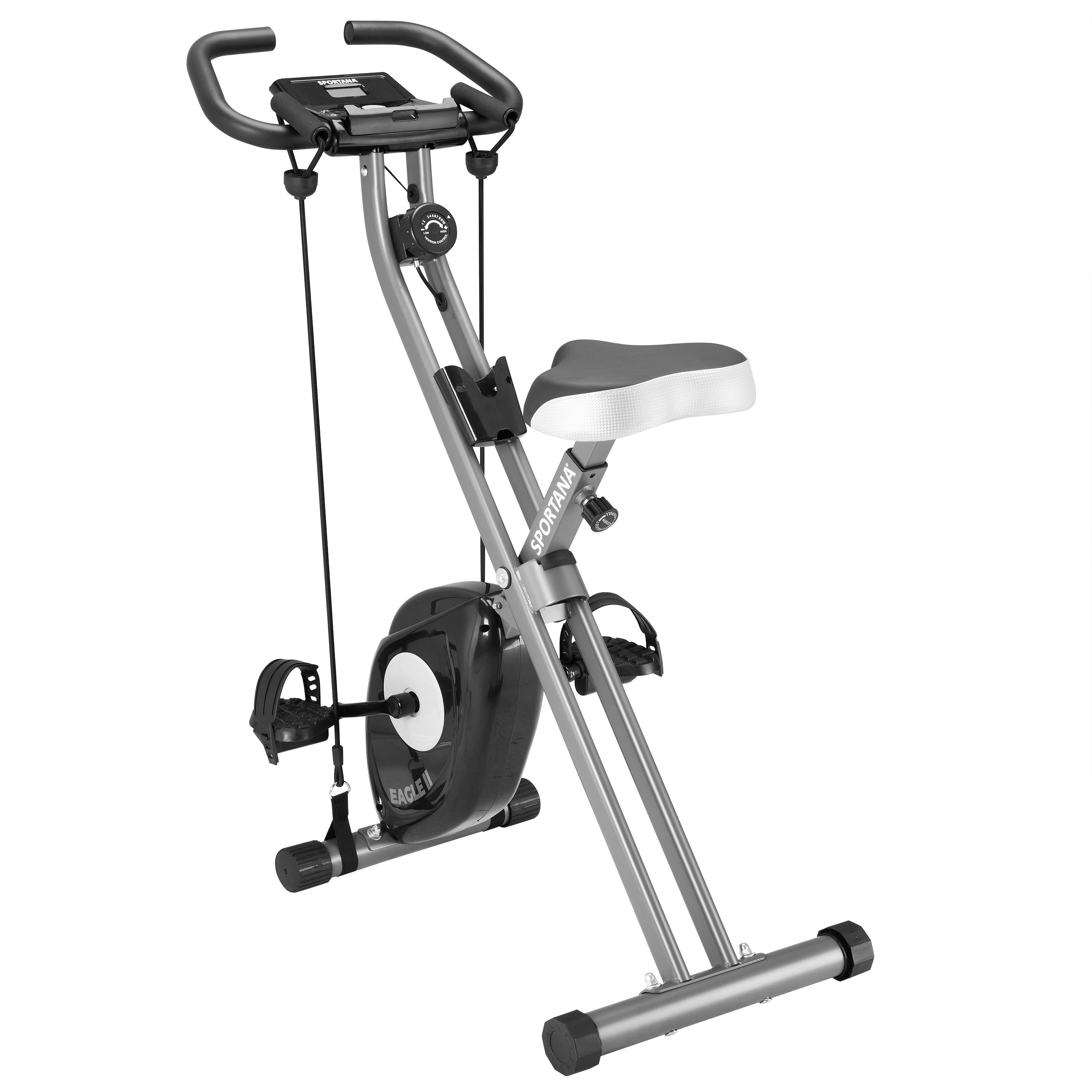 Sportana Heimtrainer Fitnessbike, Heimtrainer Eagle 2 klappbar 10 Stufen 7 Sitzhöhen LCD Display 2
