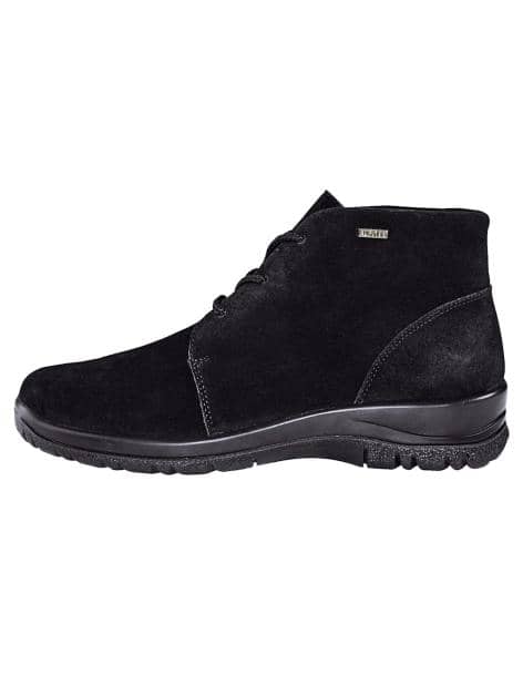 Schnürstiefelette aus Rauleder