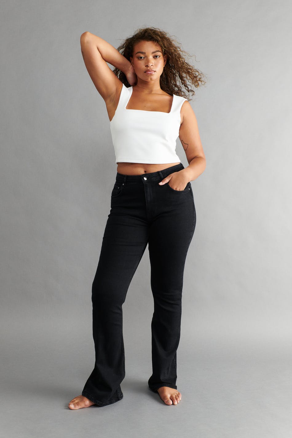 Full length flare jeans