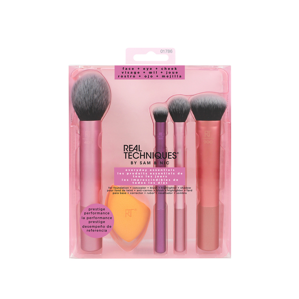 Real Techniques RT - Essential set multilingual Pinceau maquillage