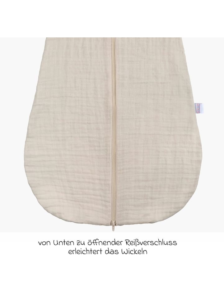 Makian Musselin-Schlafsack - Beige - Gr. 60 cm in beige günstig kaufen