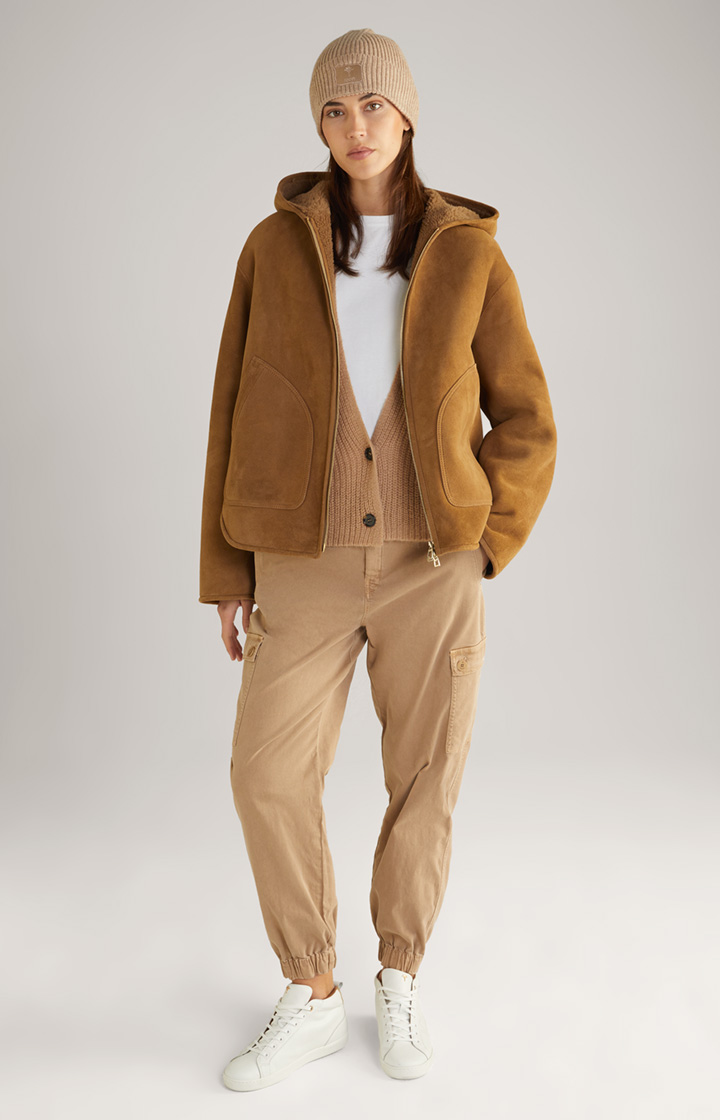 Shearling-Jacke in Camel