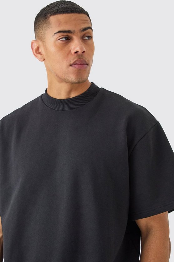 Kurzärmliges kastiges Oversize Sweatshirt