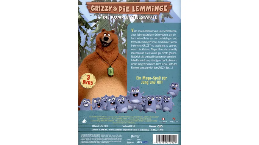 Grizzy & Die Lemminge - Die komplette Staffel 3 (78 Episoden)  [3 DVDs]