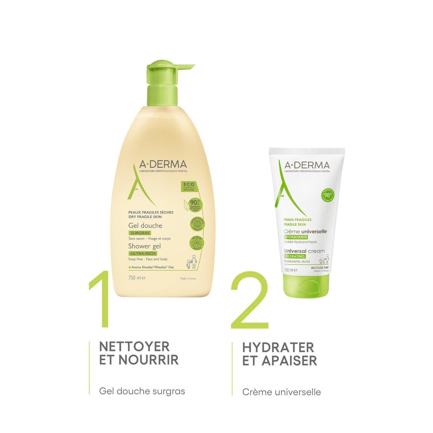 Gel de duș extra-bogat A-DERMA