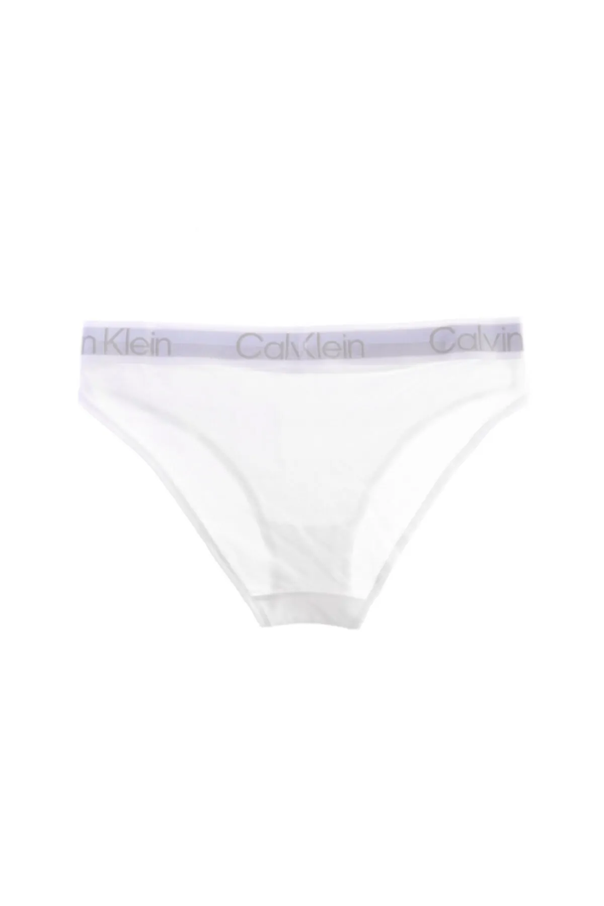Calvin Klein  000qf6687e100 Einfarbiges, weißes Damen-Bikini-Höschen mit normaler Taille