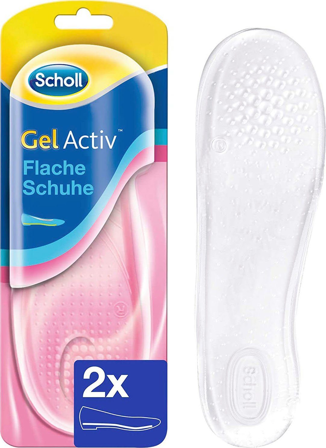 Scholl Einlegesohlen GelActiv für flache, schmale Schuhe, Für flache, schmale Schuhe