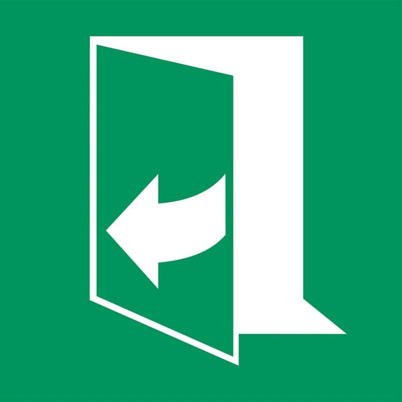 Djois Warnschild öffnen Tür rechts Klebstoff, einschraubbar PP (Polypropylen) 30 (B) x 0,14 (H) cm 3 Stück