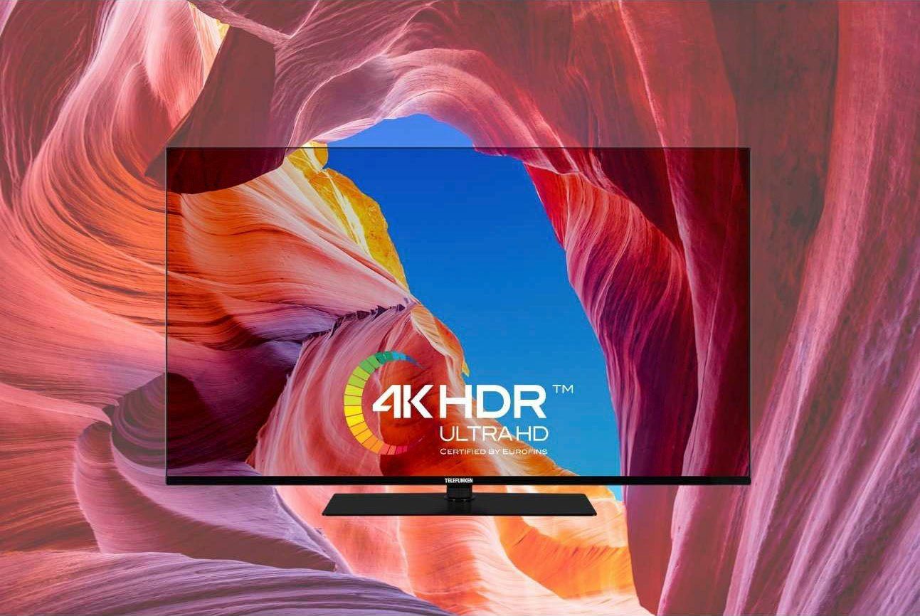 Telefunken D43V950M2CWH LED-Fernseher (108 cm/43 Zoll, 4K Ultra HD, Smart-TV, Dolby Atmos,USB-Recording,Google Assistent,Android-TV)
