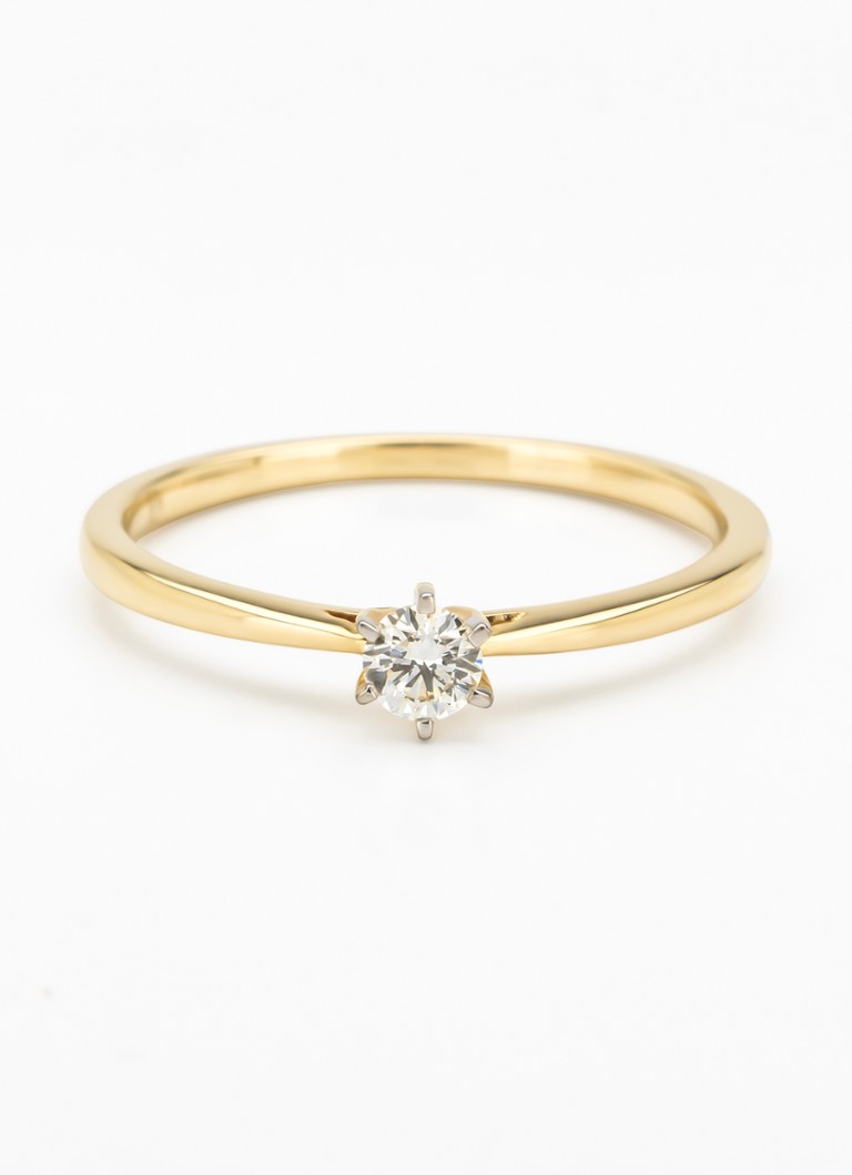 Bague en or Diamond Point, diamant de 0,15 ct, Starlight