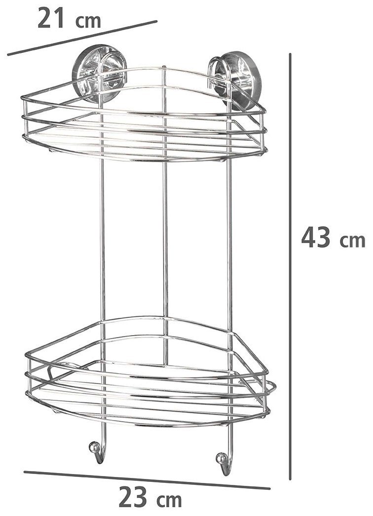 WENKO Duschablage Vacuum-Loc 2 Etagen, 2 Etagen