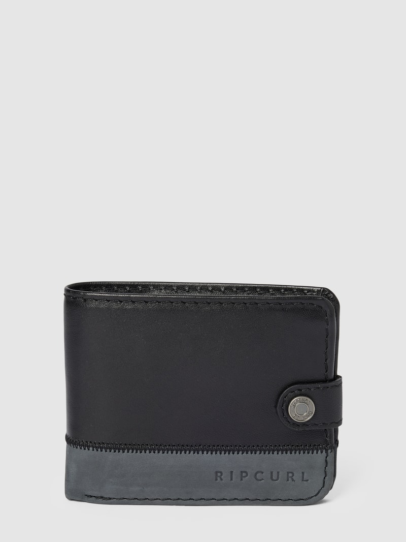 Portemonnaie mit Druckknopfverschluss Modell 'VALLEY' in schwarz