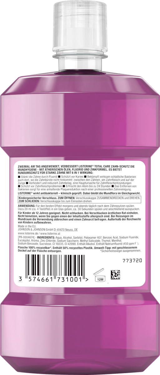 Mundspülung Total Care Zahnschutz, 500 ml