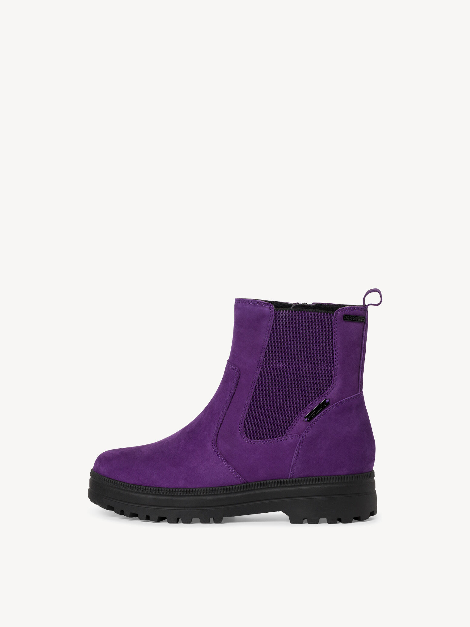 Bottine en cuir - mauve