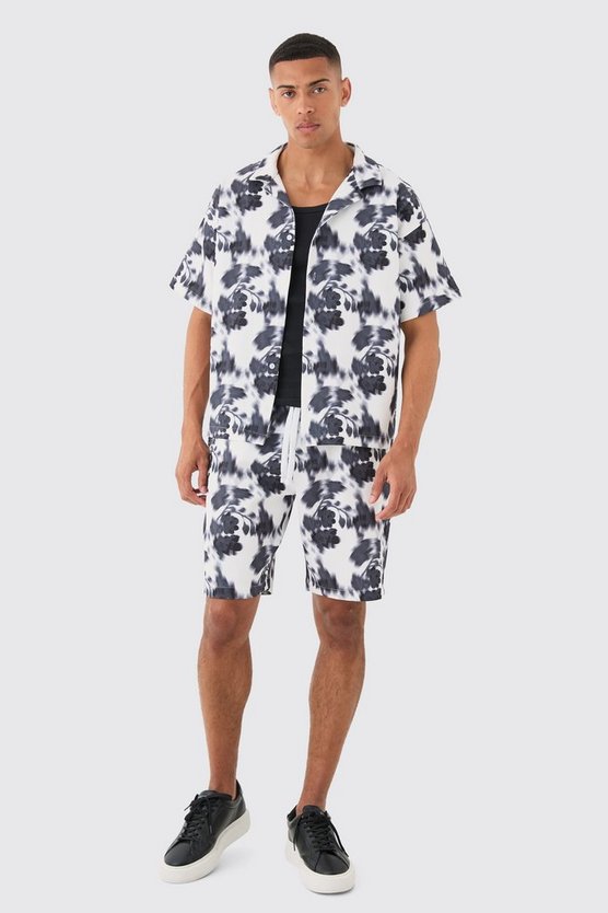 Kastiges florales Hemd & Shorts