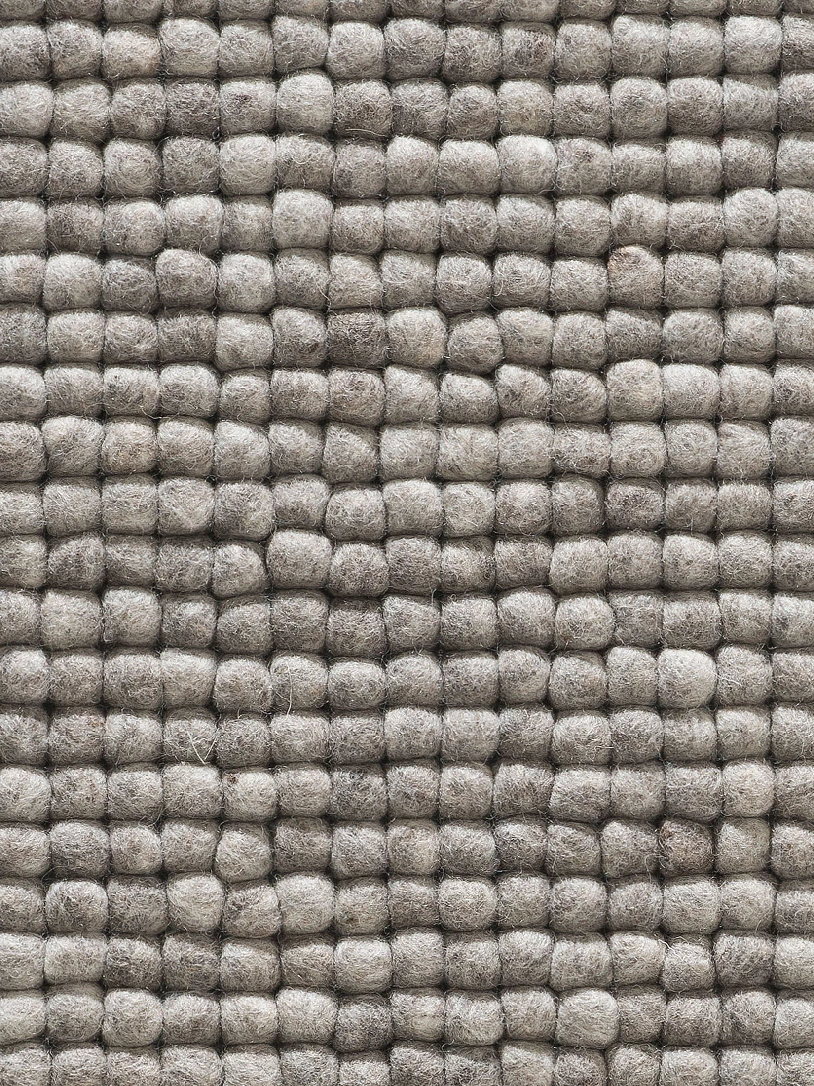 Smedby Filzkugel-Teppich, White
