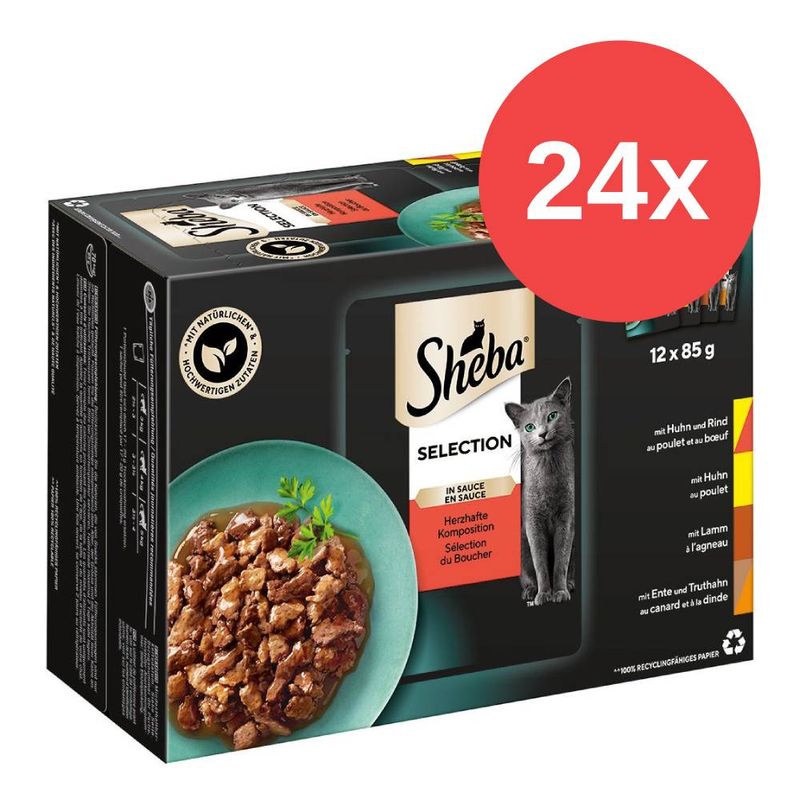 Megapack Sheba Varietäten Frischebeutel 24 x 85 g