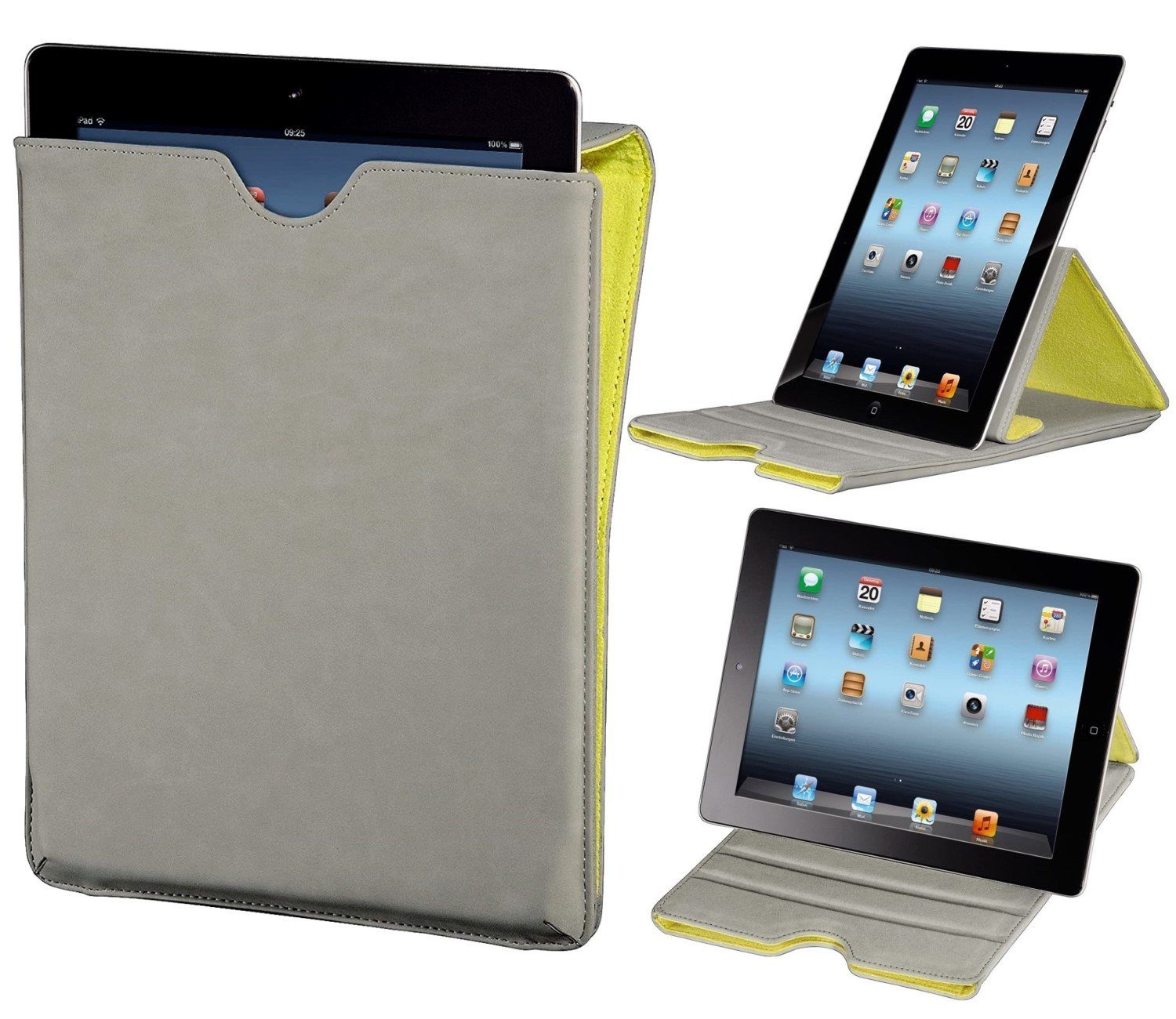 Hama Tablet-Hülle Tasche Ständer Cover Schutz-Hülle Case Grau, Klapp-Tasche für iPad Tablet PC 9,4