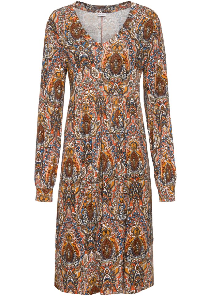 Jerseykleid mit Paisley