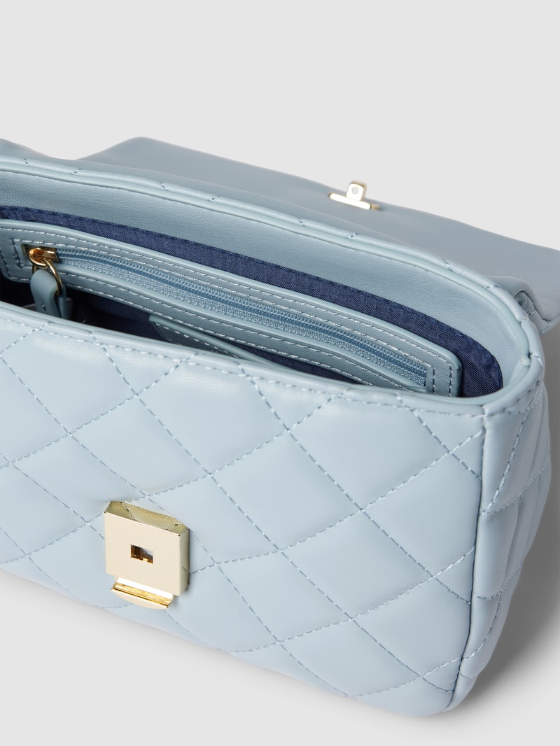 Handtasche mit Steppnähten Modell 'OCARINA' in bleu