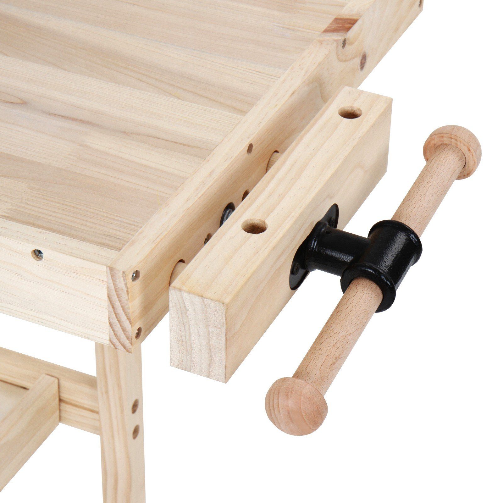 TIMBERTECH Hobelbank Holz Werktisch Arbeitstisch Hobelbank Werkstatt Schublade