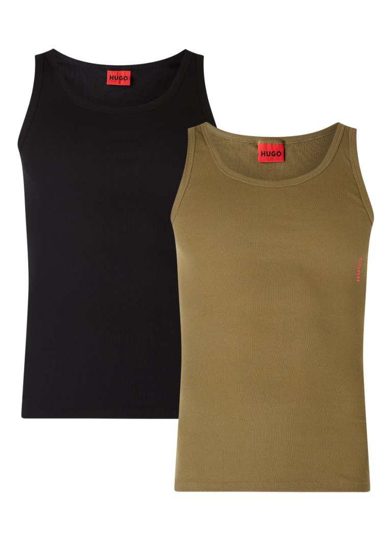 HUGO BOSS Singlet with logo in 2-pack