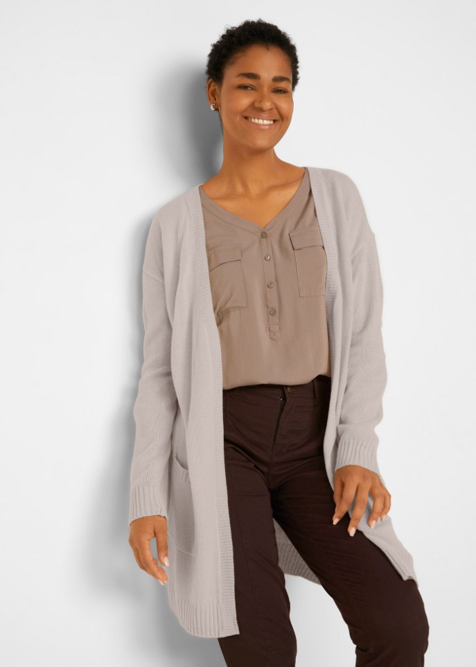 Basic Strickjacke