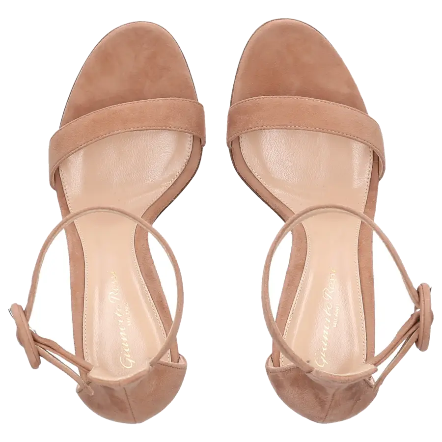 Gianvito Rossi - Sandalen PORTOFINO 105 Veloursleder - beige