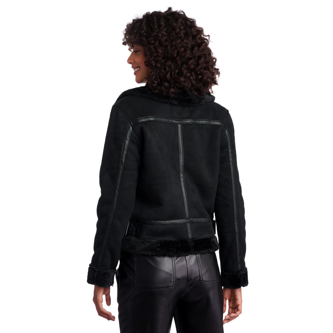 Damen Jacke mit Lammfellimitat gefüttert