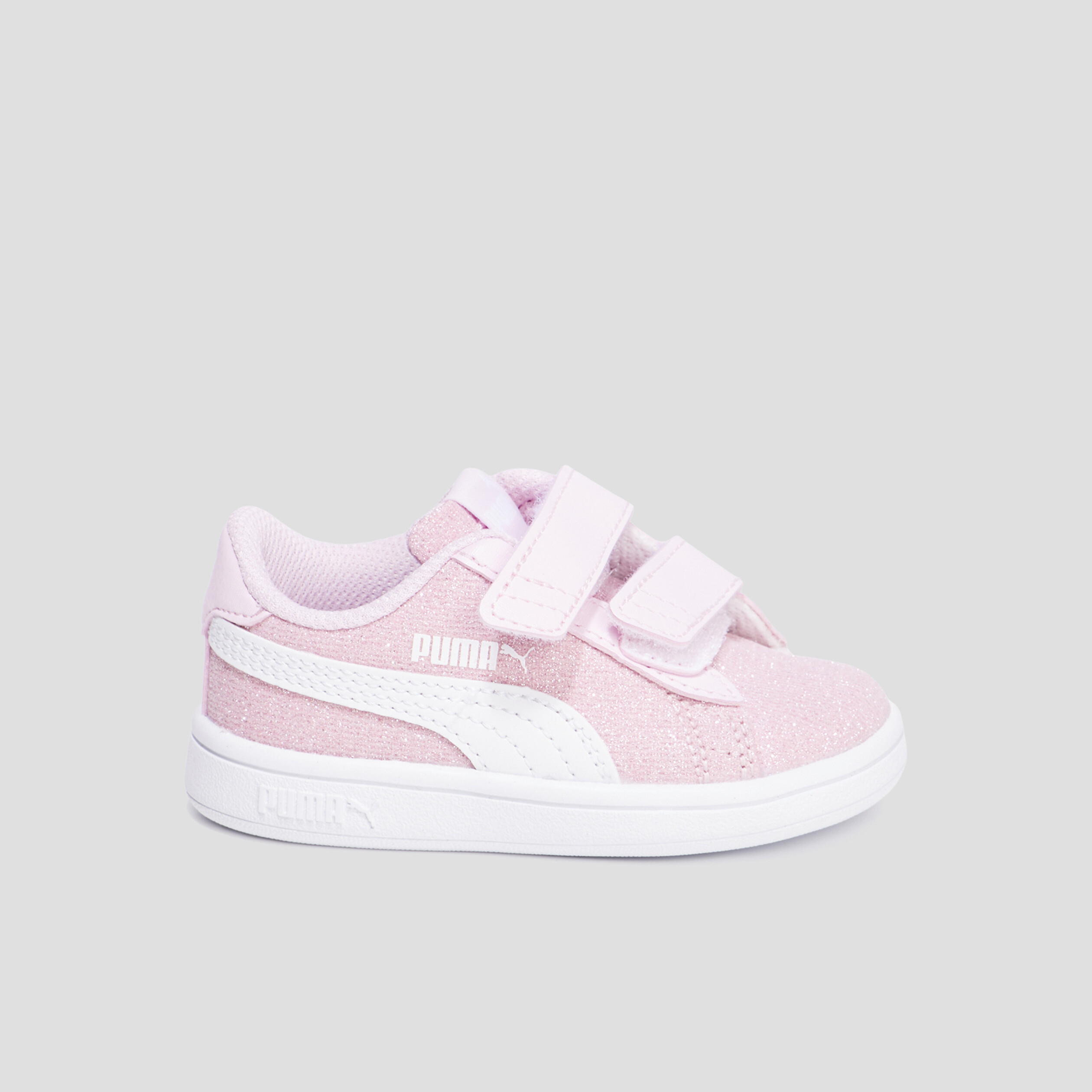 Tennis basses pailletées Puma Smash rose bébé fille | La Halle