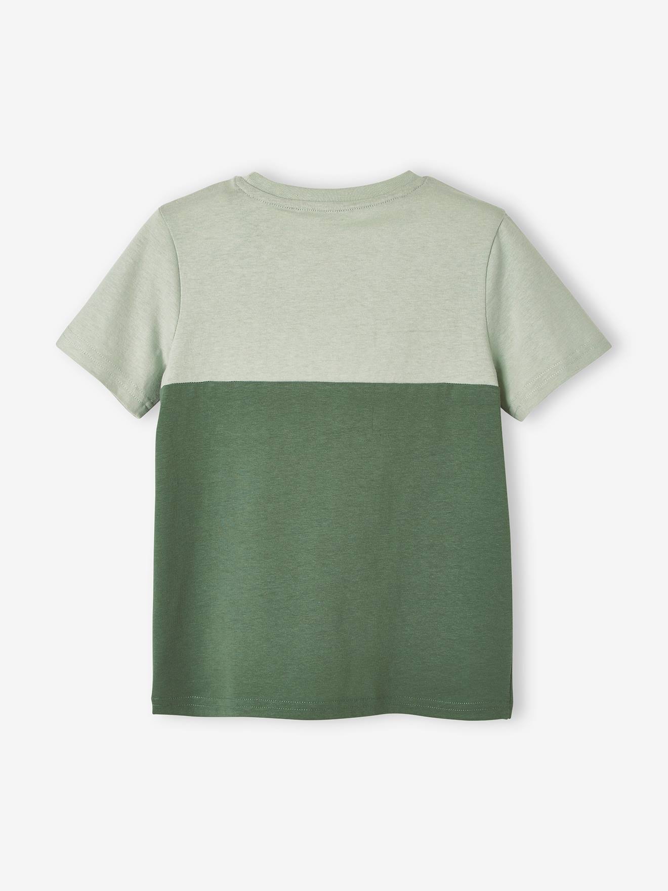 Vertbaudet Jungen T-Shirt, Colorblock Oeko-Tex - azurblau