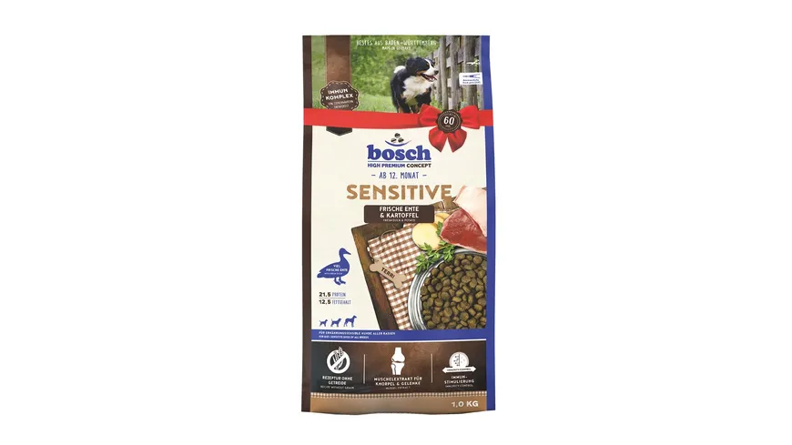 Bosch Dog Sensitive Hundetrockenfutter Ente & Kartoffel 1 kg