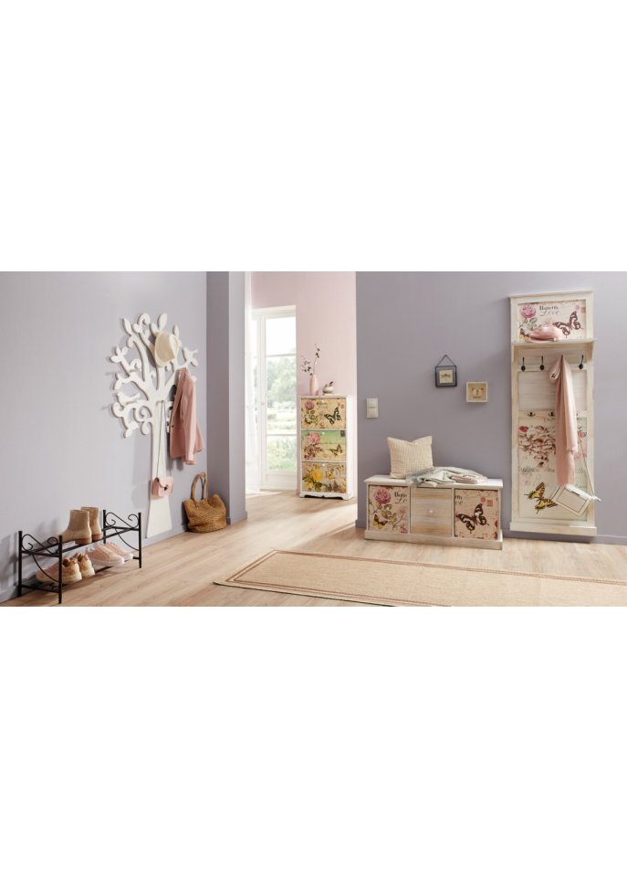Sitzbank mit Schmetterling-Design